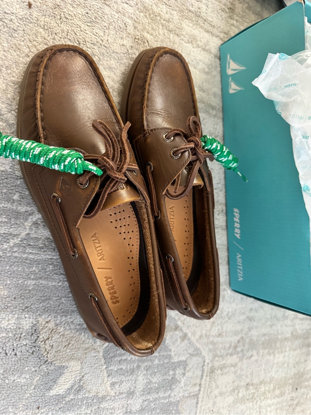 Aritzia Brown Leather Women's Boat Shoes